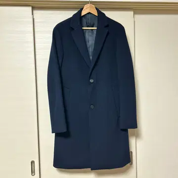 EDIFICE 울 체스터 코트 네이비