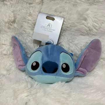 상하이 디즈니 스티치 봉제 인형 키체인 코인 케이스 키링