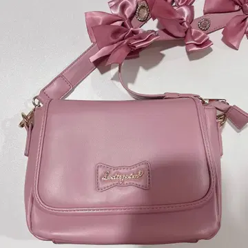 로디스포토 리본 비쥬 숄더 미니백 핑크