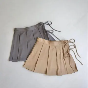 Jumelle 플리츠 미니 스커트 그레이