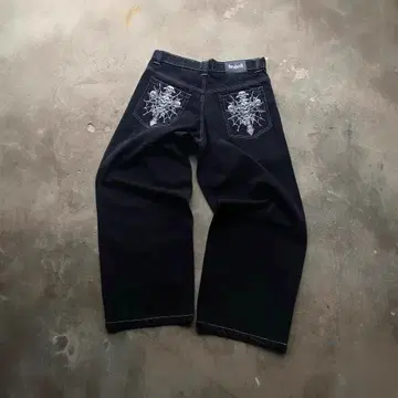스컬 데님 팬츠 y2k punk archive 남성용