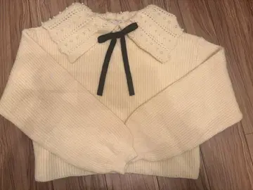 ZARA 펄 리본 니트