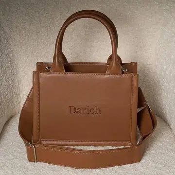 Darich 로고 숄더 가죽 미니 토트백 BRN 브라운