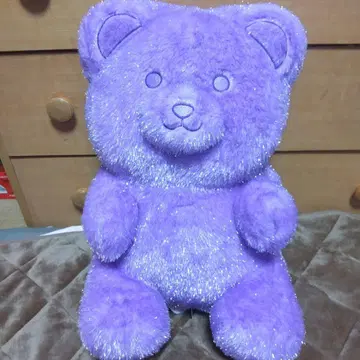 초대형 보라색 곰 모양 봉제 인형 약 30cm