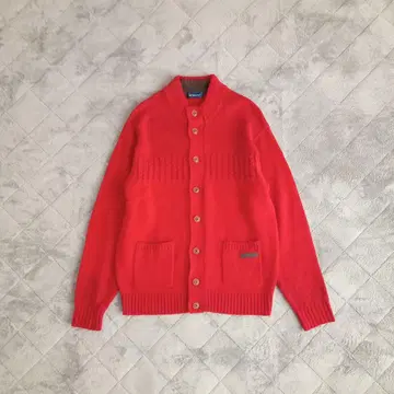 새상품급! 골든베어 니트 가디건 빨간색 포켓