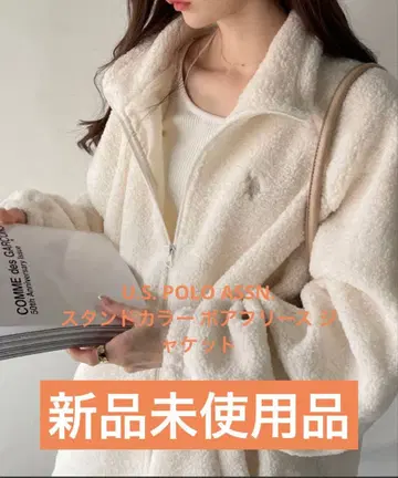 U.S. POLO ASSN. 스탠드 카라 보아 플리스 자켓