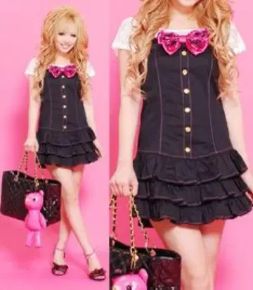 MA*RS 데님 리본 원피스 (상의 포함)