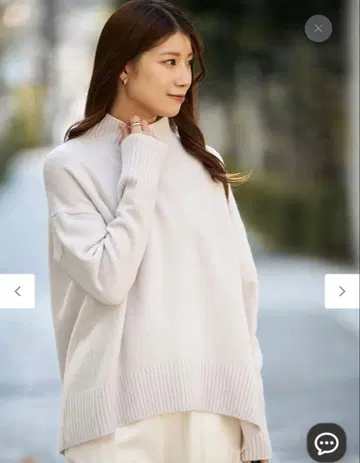 UNFILO [세탁 가능] 울 캐시미어 하이넥 니트 S