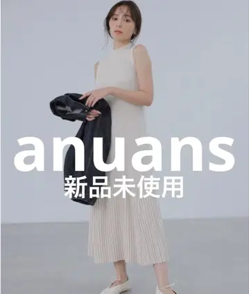 미사용 새상품 anuans 니트 원피스 FREE 라이트 베이지 여성용