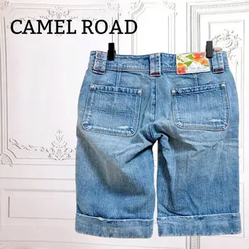 [ CAMEL ROAD ] 데님 하프 팬츠 숏 팬츠 [ M ] 블루 계열