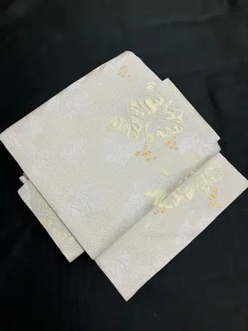 완성된 나고야 오비 미사용 새상품 순수 실크 니시진 비단 No.336