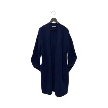 띠어리 럭스 멜란지 롱 가디건 38 네이비 울