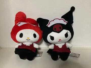 마이멜로디 쿠로미 봉제 인형 세트 쇼와 레트로 상점가 순수 찻집 BIG