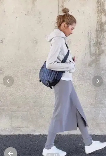 arc 미사용 새상품 리브 니트 레깅스 포함 스커트 38