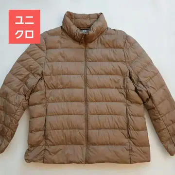 유니클로 다운 자켓 브라운 여성용 3XL 발수성