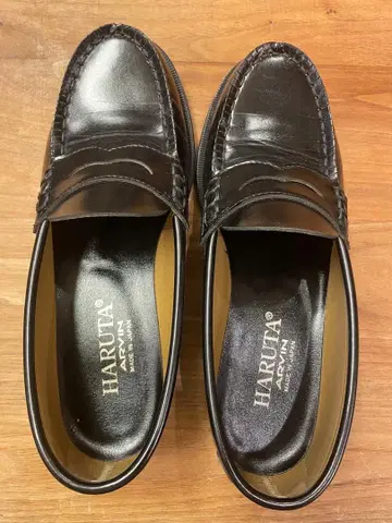 HARUTA 블랙 로퍼 23.5EE