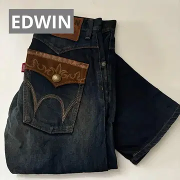 EDWIN 다크 블루 데님 팬츠