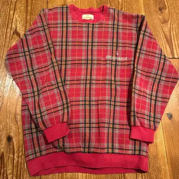 TRUSSARDI 레드 체크 트레이닝복 WM