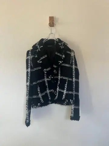 새상품급 PINKY&DIANNE 트위드 자켓 체크 36