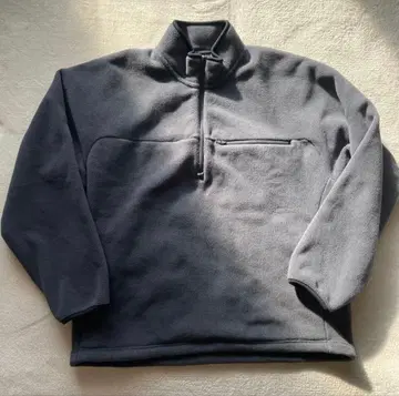 유니클로 플리스 오버 사이즈 하프 지퍼 풀오버 다크 그레이