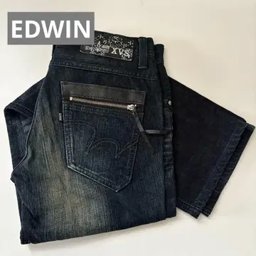 EDWIN XVS 다크 데님 슬림 핏 팬츠