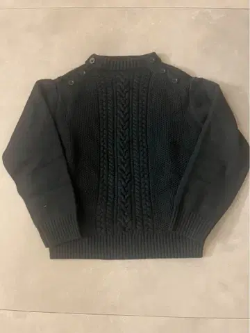 데셍 케이블 짜임 니트 네이비 월드