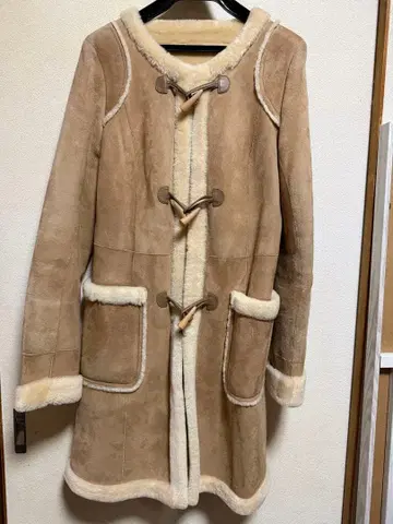 [ 미사용 ] cocoajapan 무스탕 더플 코트 베이지 M