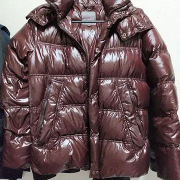 DUVETICA 다운 자켓 광택 마감 브라운