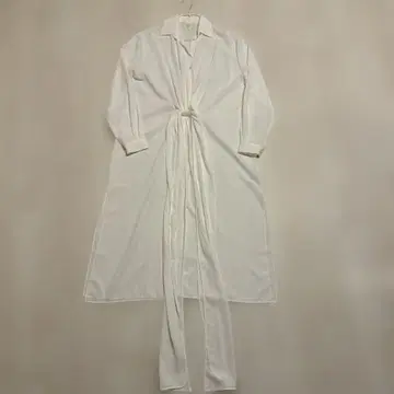 AMAIL 화이트 롱 셔츠 원피스 F