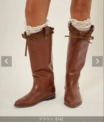 tina:jojun 루즈 웨스턴 부츠 브라운 S사이즈