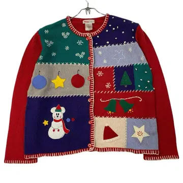 택 포함 Disney 니트 가디건 여성용 L