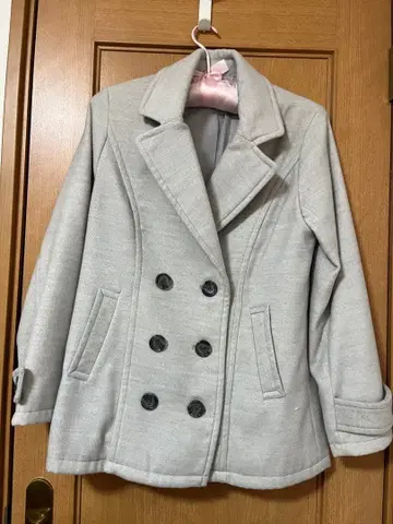 INGNI 그레이 더블 브레스트 피 코트