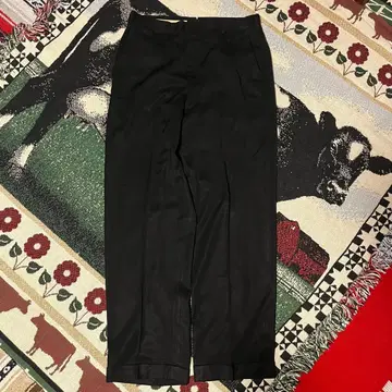 50s 60s 블랙 레이온 개버딘 슬랙스 빈티지