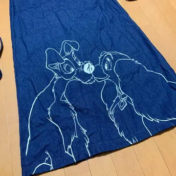 벨메종 디즈니 원더풀 월드 데님 에이프런 원피스