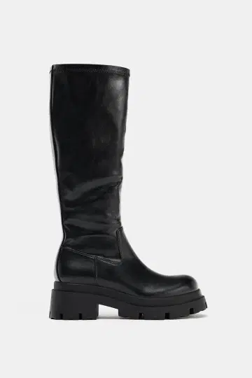 [ ZARA ] 플랫폼 니하이 부츠 37