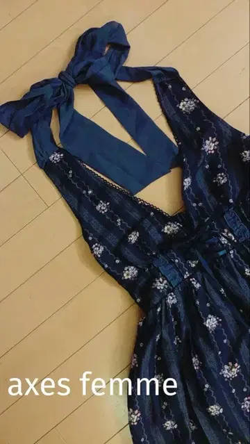 axes femme 후르츠와 꽃무늬 원피스 리본 달린 블라우스 아이보리