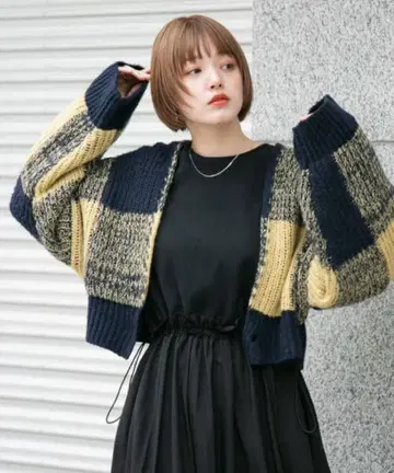 [ KBF ] 빅 체크 숏 가디건