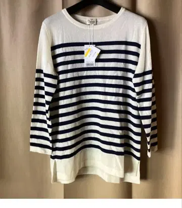 [택 포함 23구] 하자품 캐시미어 100% 보더 니트 40