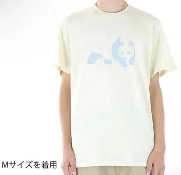 enjoi skate 팬더 프린트 T셔츠 S사이즈 크림색