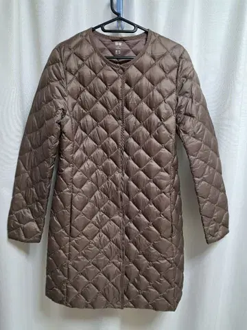브라운 퀼팅 다운 자켓 M