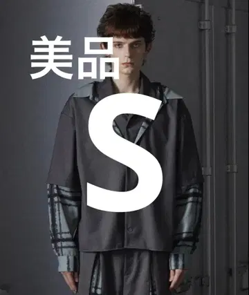 [ GRANCY ] 레이어드 디자인 오픈 카라 셔츠 S