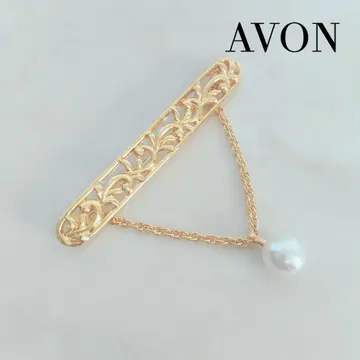 에이본 브로치 펄 AVON 빈티지 코스튬 주얼리