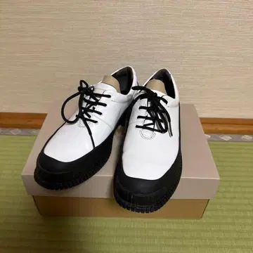 CAMPER 화이트 블랙 레이스업 슈즈