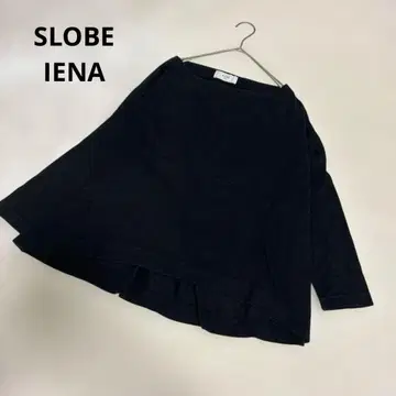 SLOBE IENA 플레어 실루엣 티셔츠 상의 블랙 면