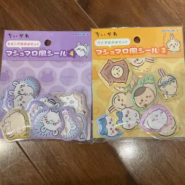 정품 치이카와 (먼작귀) 마쉬멜로우풍 씰 2세트 토끼, 모몽가