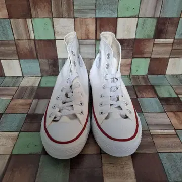 CONVERSE 화이트 하이컷 스니커즈 박스 포함
