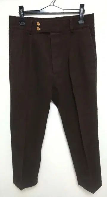 A VONTADE 투 턱 코튼 100% 팬츠