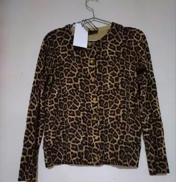 레오파드 무늬 긴팔 가디건 L 사이즈 새상품