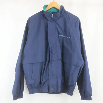 90s WinnerMate 안감 스트라이프 기업 로고 자수 지퍼 자켓