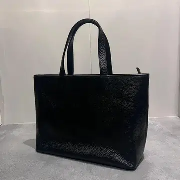 새상품급 Hushtag 미니 토트백 히메지 가죽 주름 가죽 블랙